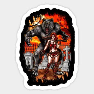 Big Bad Wolf and Red Riding Hood Sticker